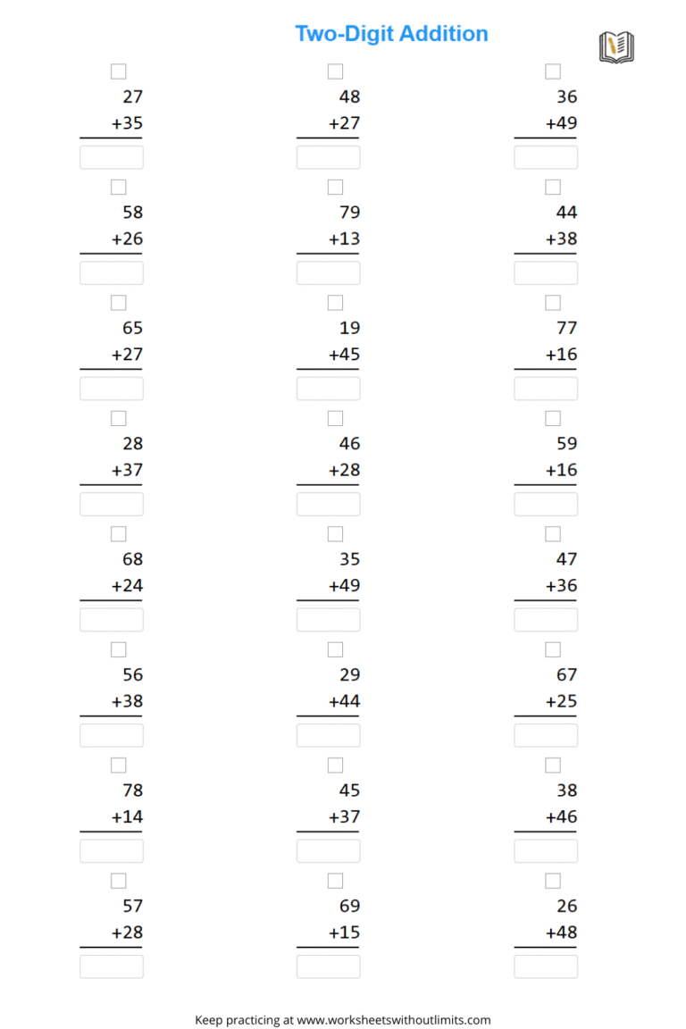 2nd Grade Addition Worksheets – Free Printables