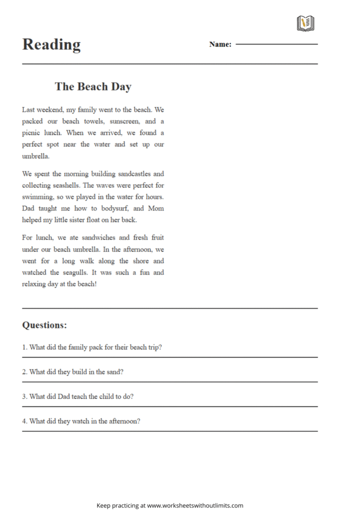 2nd grade reading comprehension