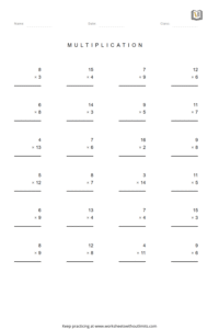 3rd Grade Multiplication Worksheets – Free & Unlimited