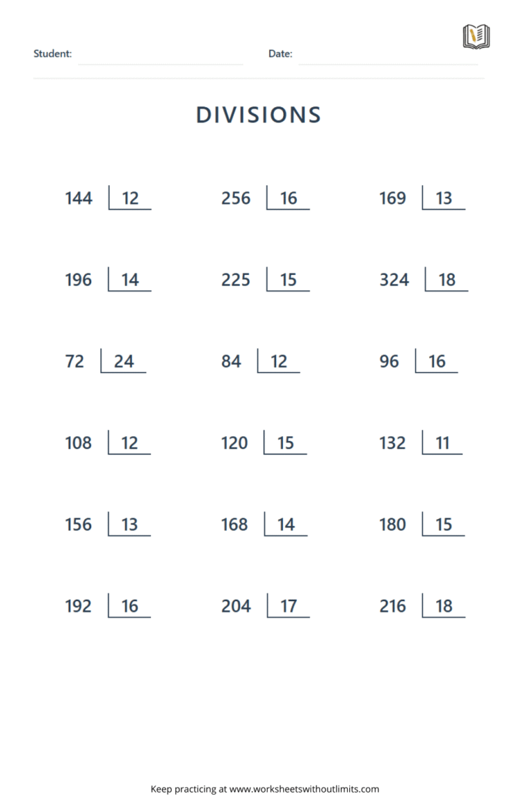 Division Grade 4 Worksheets – Free Long Division PDFs