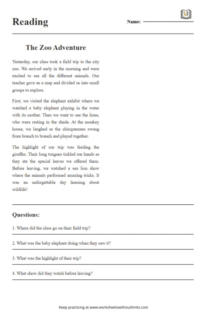 main idea 2nd grade worksheets