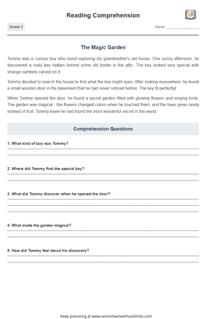 reading comprehension for 2nd graders