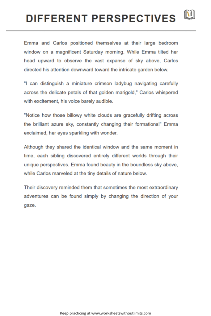 reading comprehension worksheets 3rd